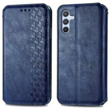 Чехол Deexe Rhombus Wallet для Samsung Galaxy A36 (A366) / A56 (A566) - Blue: фото 1 из 9