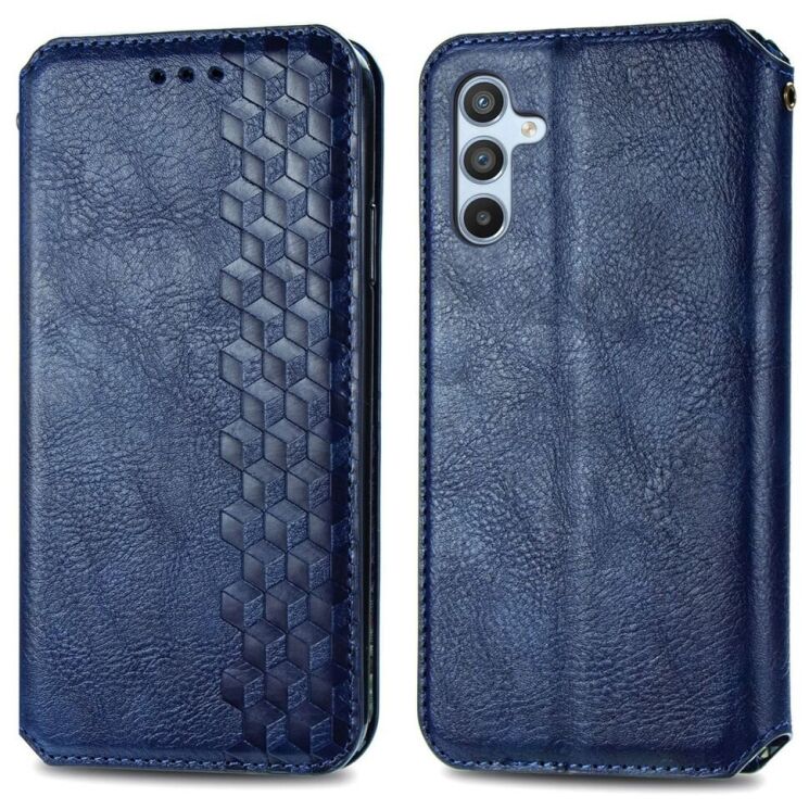 Чехол Deexe Rhombus Wallet для Samsung Galaxy A36 (A366) / A56 (A566) - Blue: фото 1 из 9