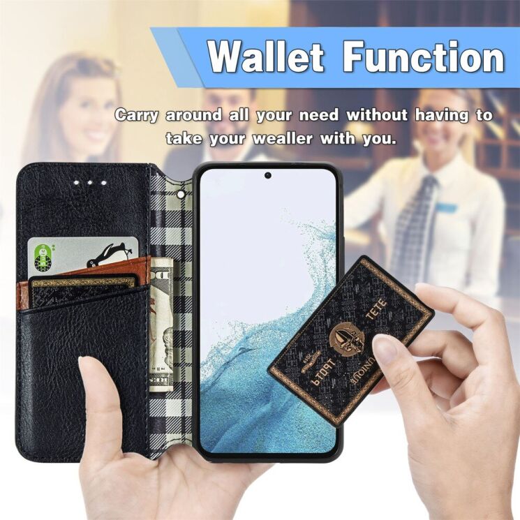 Чехол Deexe Rhombus Wallet для Samsung Galaxy A36 (A366) / A56 (A566) - Blue: фото 8 из 9