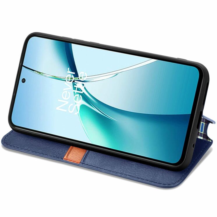 Чехол Deexe Rhombus Wallet для Xiaomi Redmi Note 15 Pro Plus / Poco M8 Pro 5G - Blue: фото 3 из 6