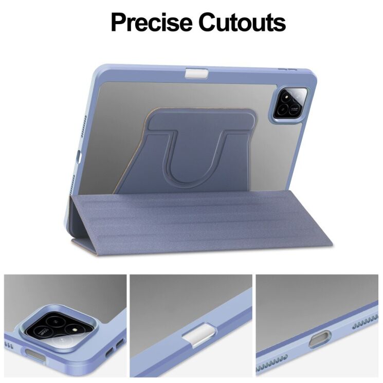 Чехол Deexe Rotary Case для Xiaomi Pad 7 / 7 Pro - Dark Blue: фото 5 из 7