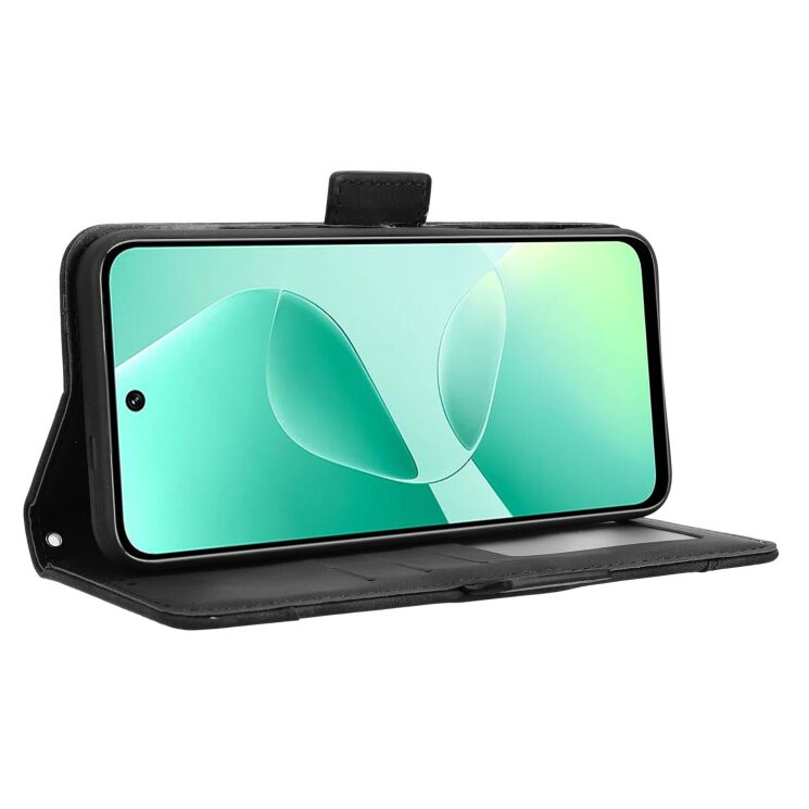 Чохол Deexe Wallet Stand для Infinix Hot 60і - Black: фото 3 з 7