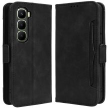 Чохол Deexe Wallet Stand для Infinix Hot 60і - Black: фото 1 з 7