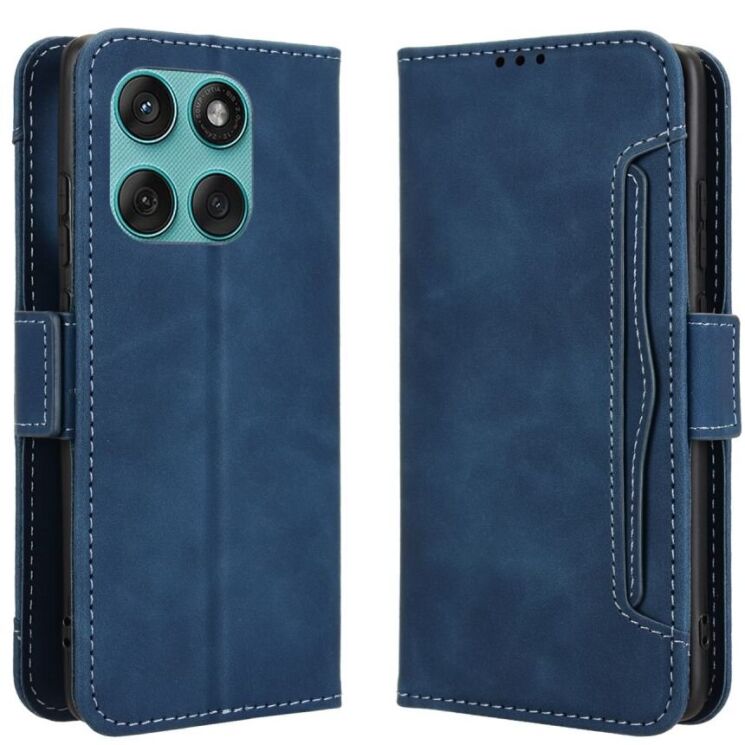 Чехол Deexe Wallet Stand для Motorola Edge 60 / Edge 60 Fusion - Blue: фото 8 из 13