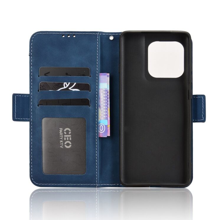 Чехол Deexe Wallet Stand для Motorola Edge 60 / Edge 60 Fusion - Blue: фото 4 из 13
