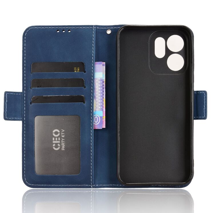 Чохол Deexe Wallet Stand для OPPO Reno 14 F/FS - Blue: фото 4 з 15