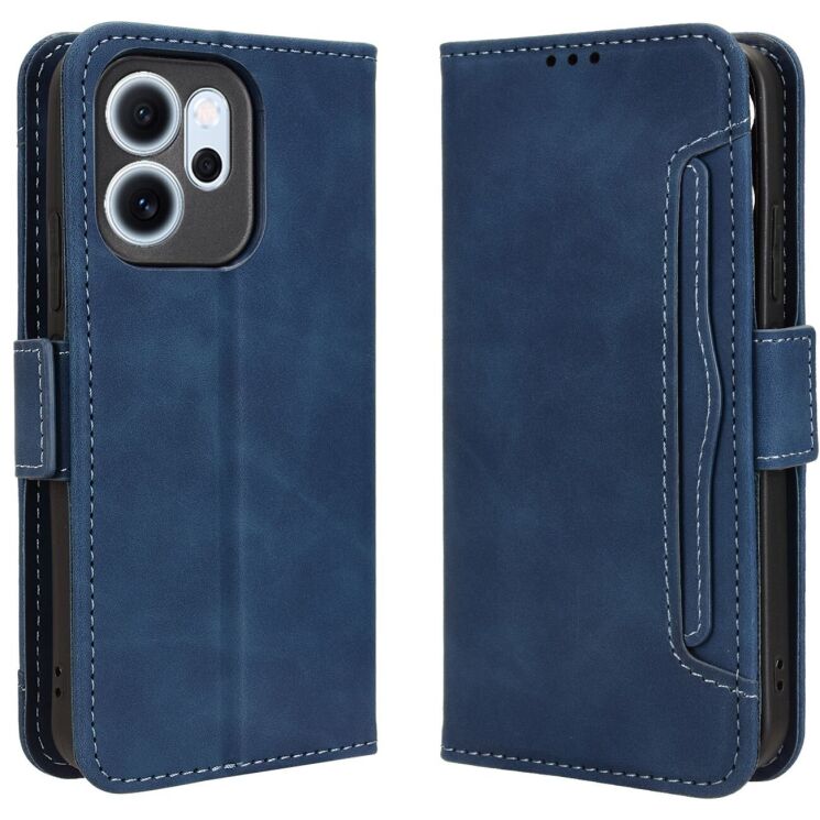 Чохол Deexe Wallet Stand для OPPO Reno 14 F/FS - Blue: фото 1 з 15