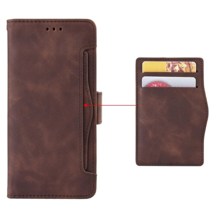 Чехол Deexe Wallet Stand для Realme C75 - Brown: фото 6 из 7