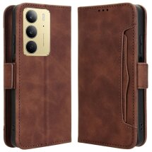 Чехол Deexe Wallet Stand для Realme C75 - Brown: фото 1 из 7