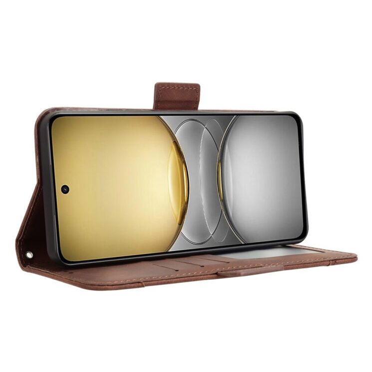 Чехол Deexe Wallet Stand для Realme C75 - Brown: фото 4 из 7