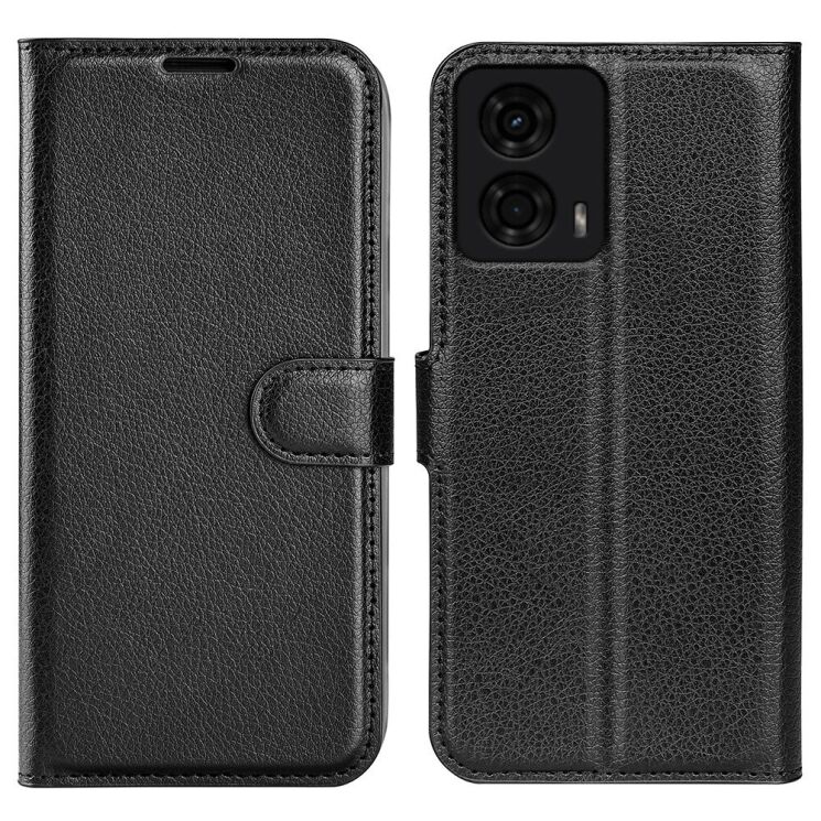 Чехол-книжка Deexe Book Type для Motorola Moto G24 / G04 / G04s / E14 - Black: фото 1 из 10