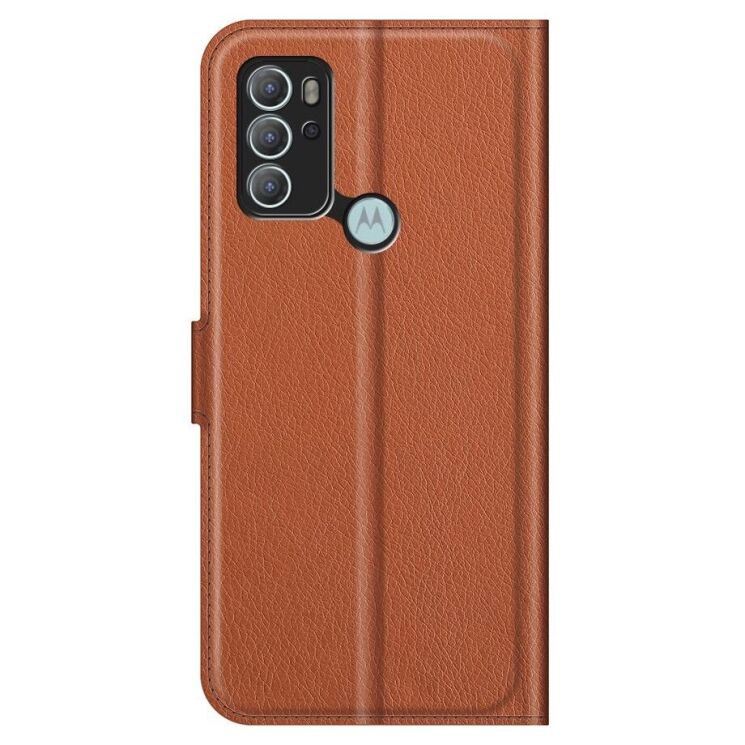 Чехол-книжка Deexe Book Type для Motorola Moto G60s - Brown: фото 4 из 8