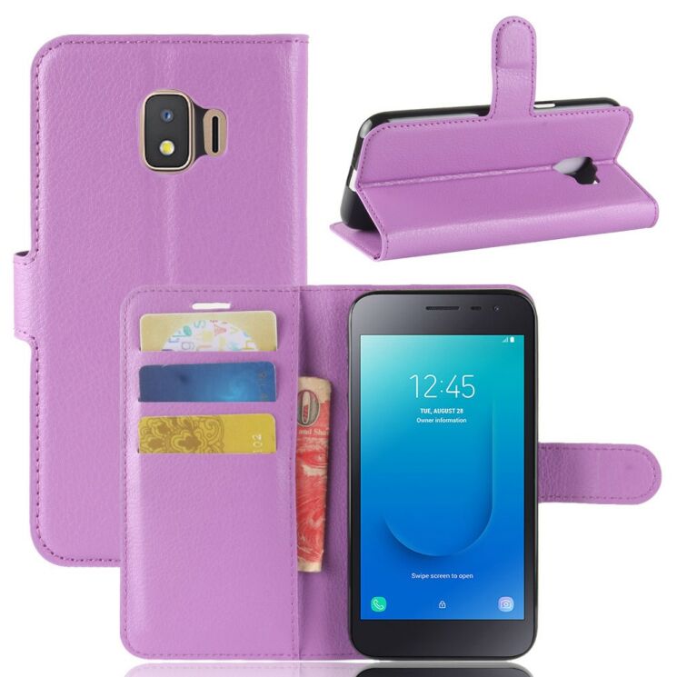 Чехол-книжка Deexe Book Type для Samsung Galaxy J2 Core (J260) - Purple: фото 1 из 6