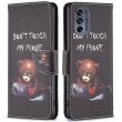 Чехол-книжка Deexe Color Wallet для Motorola Moto G62 - Bear (332306A)