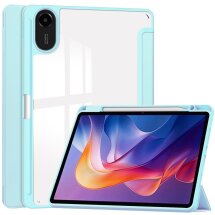 Чехол-книжка Deexe Crystal Back для Xiaomi Redmi Pad 2 - Baby Blue: фото 1 из 8