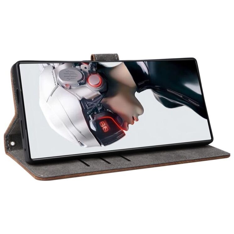 Чехол-книжка Deexe Delta Book для ZTE Nubia Red Magic 5G - Brown: фото 3 из 7