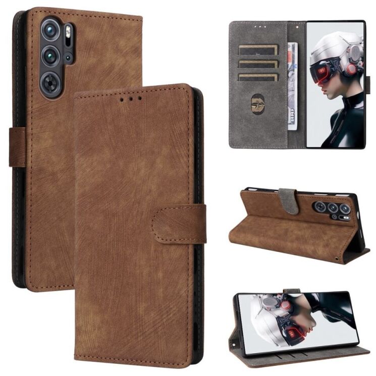Чехол-книжка Deexe Delta Book для ZTE Nubia Red Magic 5G - Brown: фото 7 из 7