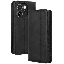 Чехол-книжка Deexe Retro Style для OPPO Reno 15 Pro - Black: фото 1 из 18