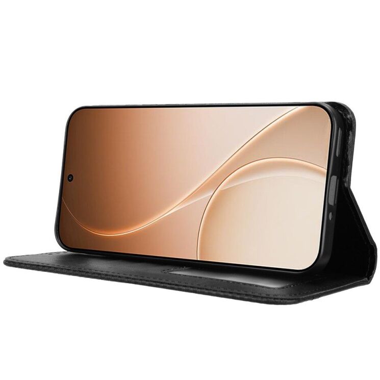 Чехол-книжка Deexe Retro Style для OPPO Reno 15 Pro - Black: фото 6 из 18