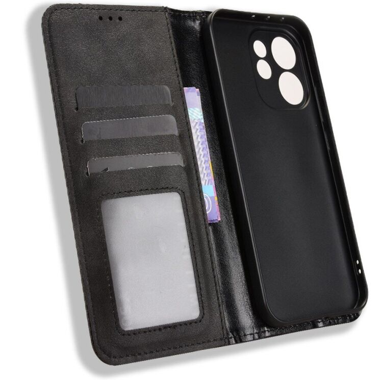 Чехол-книжка Deexe Retro Style для OPPO Reno 15 Pro - Black: фото 4 из 18