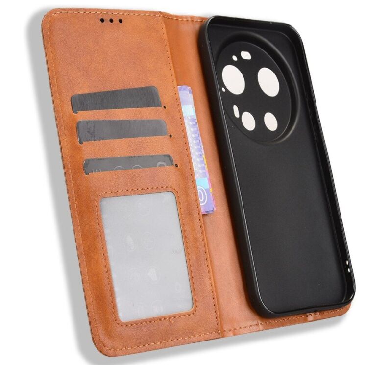 Чехол-книжка Deexe Retro Style для Xiaomi 17 Ultra - Brown: фото 5 из 20
