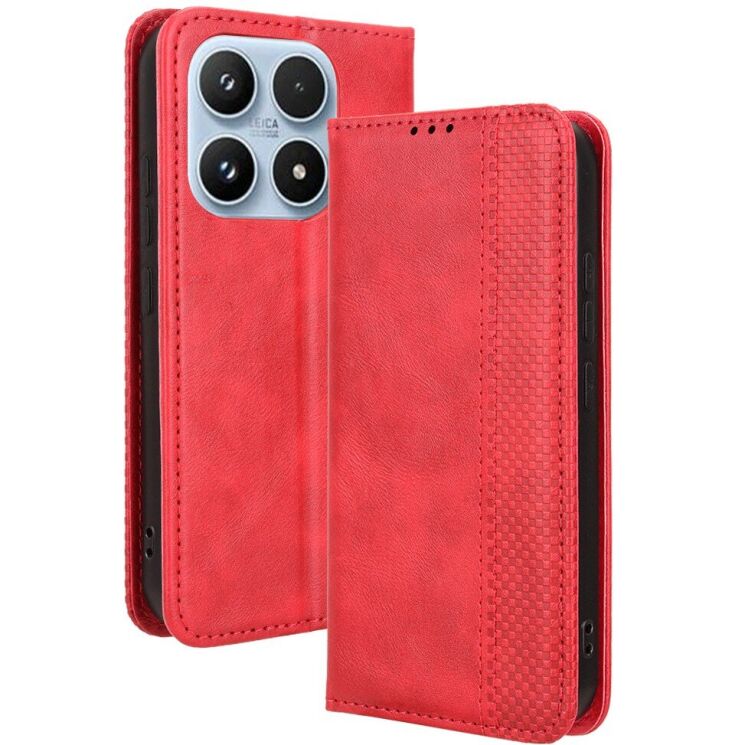 Чохол-книжка Deexe Retro Style для Xiaomi 17 - Red (390631R) Чохол-книжка Deexe Retro Style для Xiaomi 17 - Red: фото 1 з 19