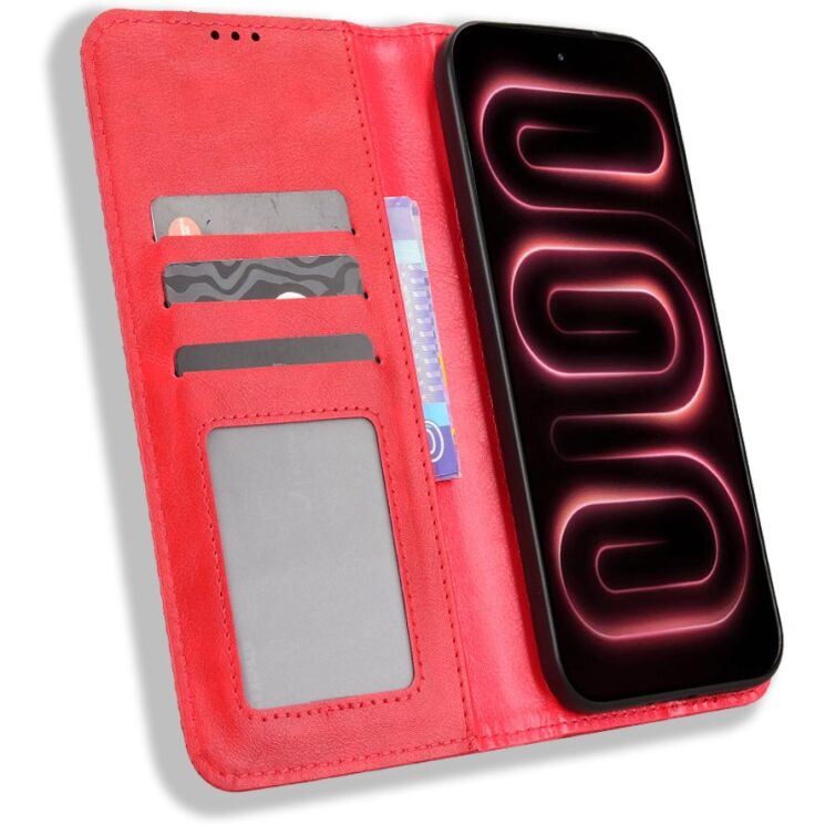 Чехол-книжка Deexe Retro Style для Xiaomi Poco F9 Pro - Red: фото 6 из 19
