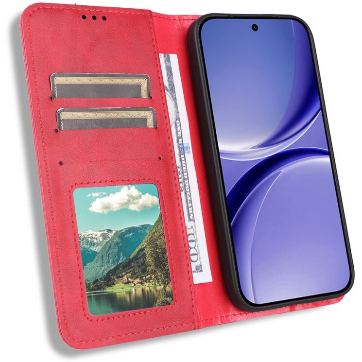 Чохол-книжка Deexe Retro Style для Xiaomi Poco X8 Pro - Red: фото 6 з 20