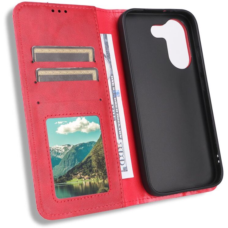 Чохол-книжка Deexe Retro Style для Xiaomi Poco X8 Pro - Red: фото 5 з 20