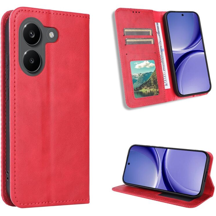 Чохол-книжка Deexe Retro Style для Xiaomi Poco X8 Pro - Red: фото 2 з 20
