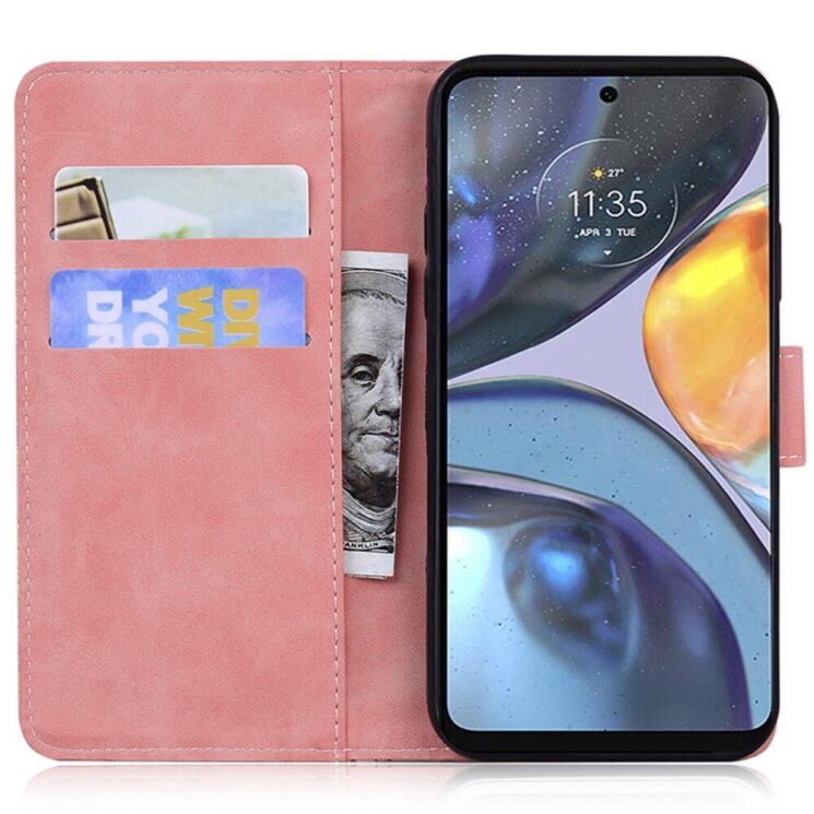 Чехол-книжка Deexe Tiger для Motorola Moto G32 - Pink: фото 2 из 7