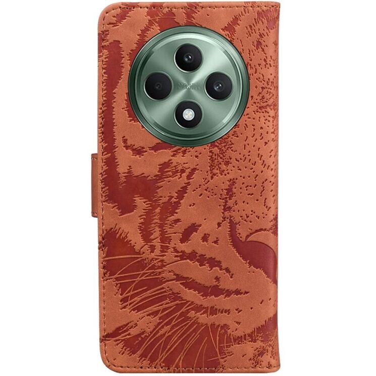 Чехол-книжка Deexe Tiger для OPPO Reno 12 F/FS - Brown: фото 6 из 7