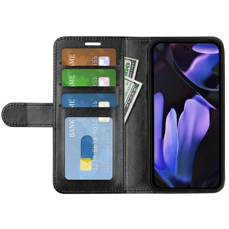 Чехол-книжка Deexe Wallet Style для Google Pixel 9a - Black: фото 2 из 9