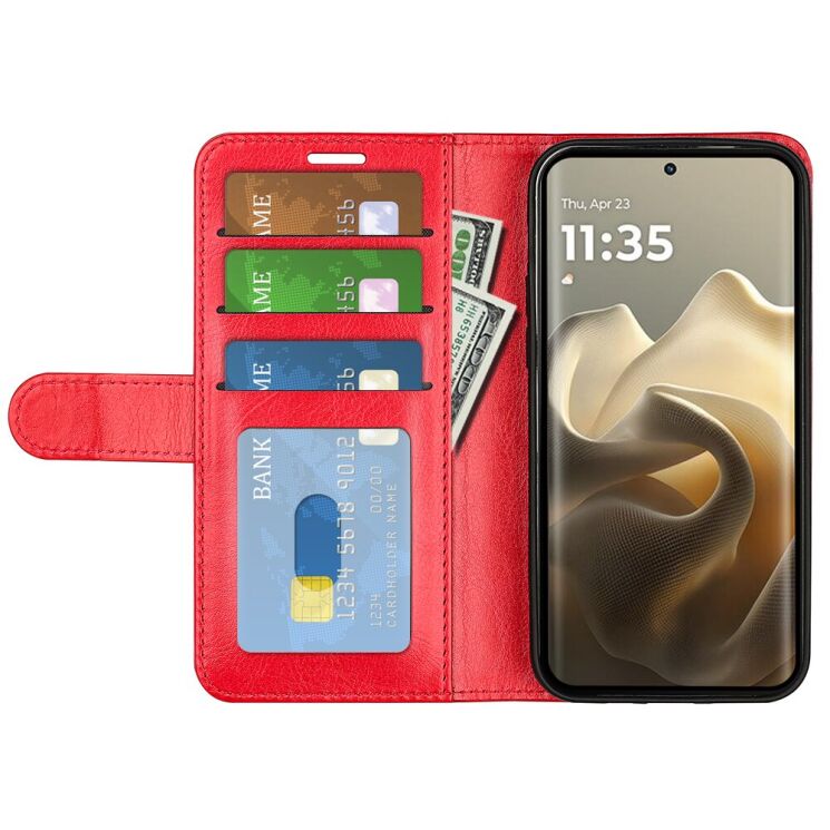 Чохол-книжка Deexe Wallet Style для Motorola Edge 60 Pro - Red: фото 3 з 9