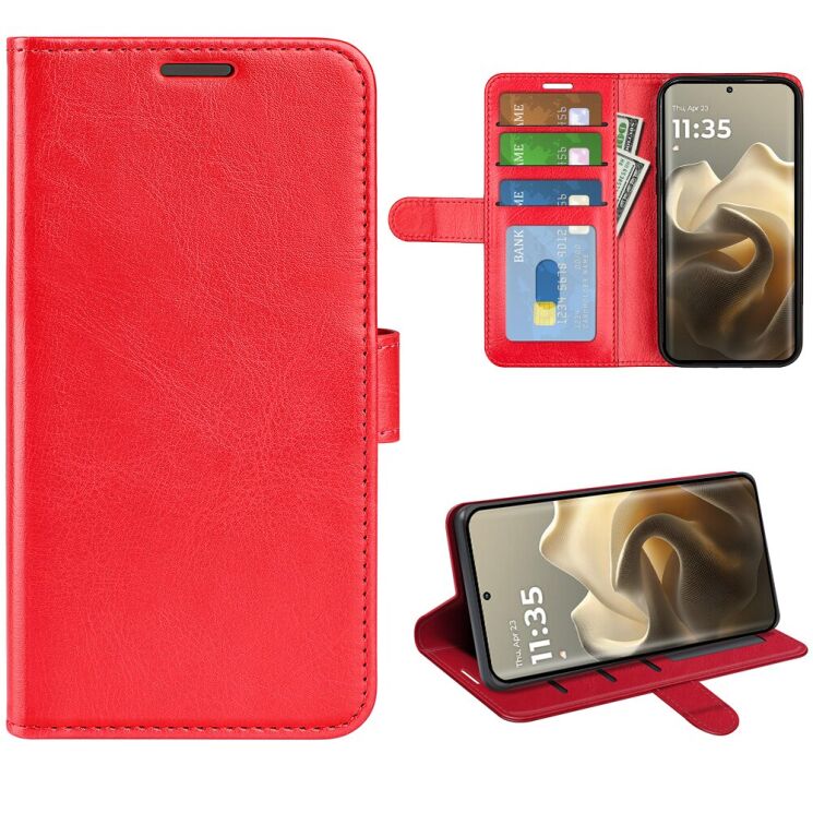 Чохол-книжка Deexe Wallet Style для Motorola Edge 60 Pro - Red: фото 2 з 9
