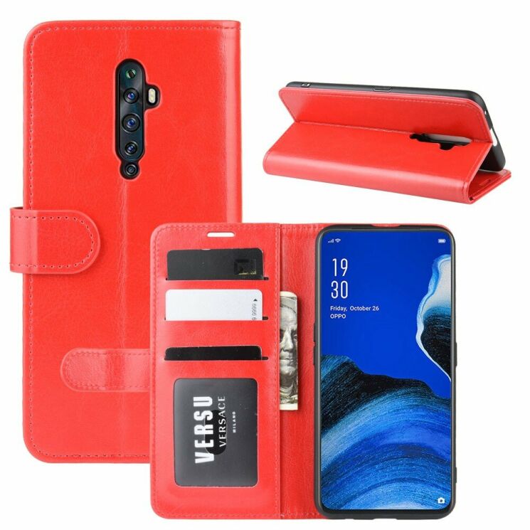 Чехол-книжка Deexe Wallet Style для OPPO Reno 2Z - Red: фото 1 из 8