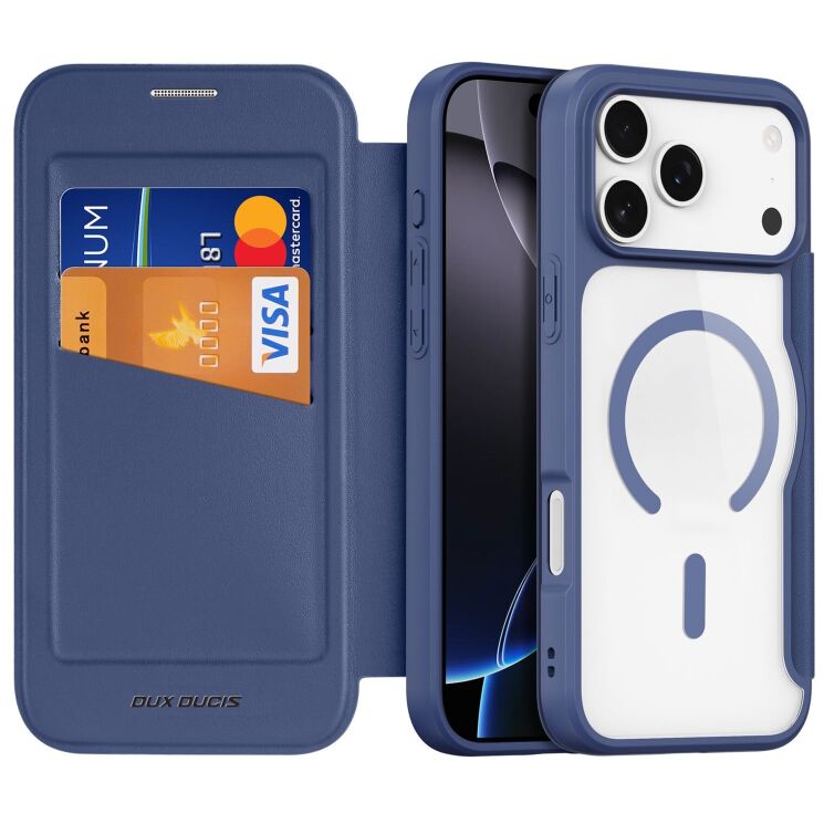 Чохол-книжка DUX DUCIS Skin X Pro Magnetic для Apple iPhone 17 Pro Max - Blue: фото 2 з 12