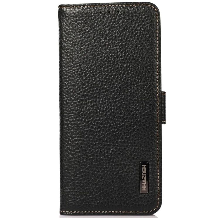 Чехол-книжка KHAZNEH Leather Case для Xiaomi Redmi Note 12 - Black: фото 6 из 8