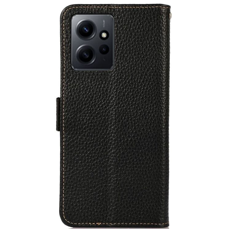 Чехол-книжка KHAZNEH Leather Case для Xiaomi Redmi Note 12 - Black: фото 7 из 8