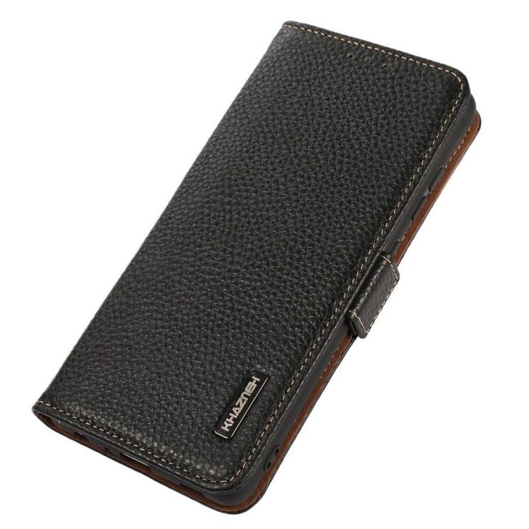 Чехол-книжка KHAZNEH Leather Case для Xiaomi Redmi Note 12 - Black: фото 5 из 8