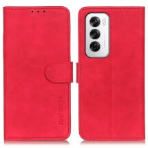 Чехол-книжка KHAZNEH Retro Wallet для OPPO Reno 12 - Red: фото 1 из 8