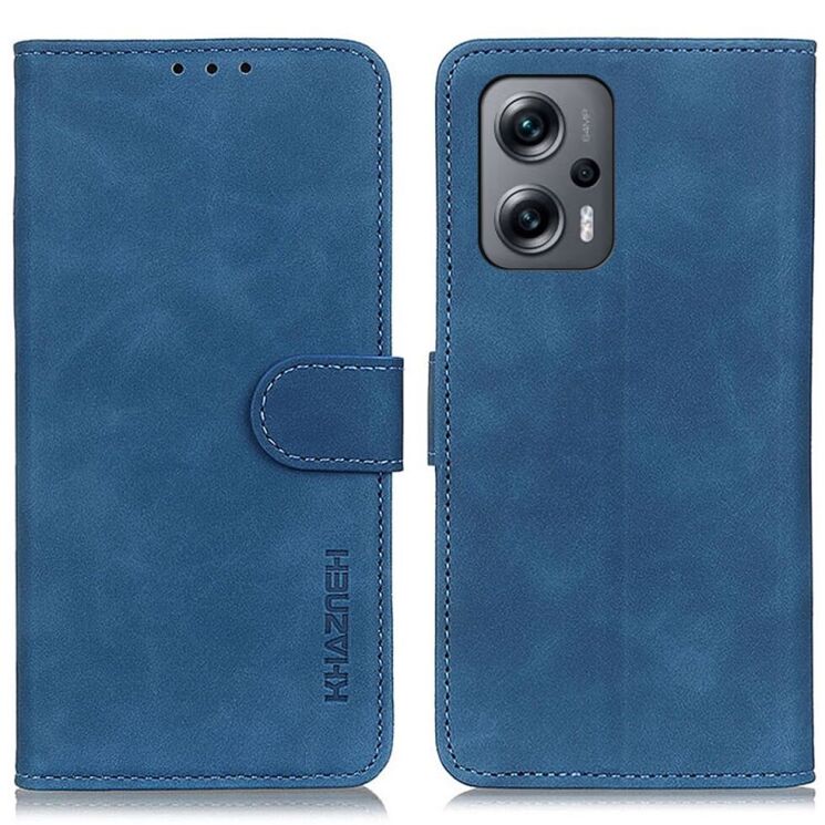 Чехол-книжка KHAZNEH Retro Wallet для Xiaomi Poco F5 / Redmi Note 12 Turbo - Blue: фото 1 из 9