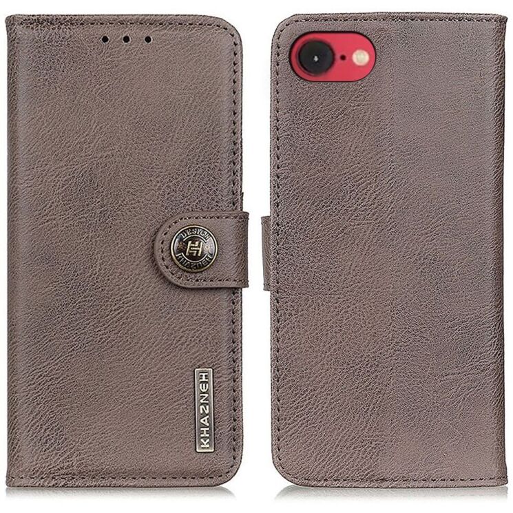 Чехол-книжка KHAZNEH Wallet Cover для Apple iPhone 16e - Khaki: фото 1 из 9