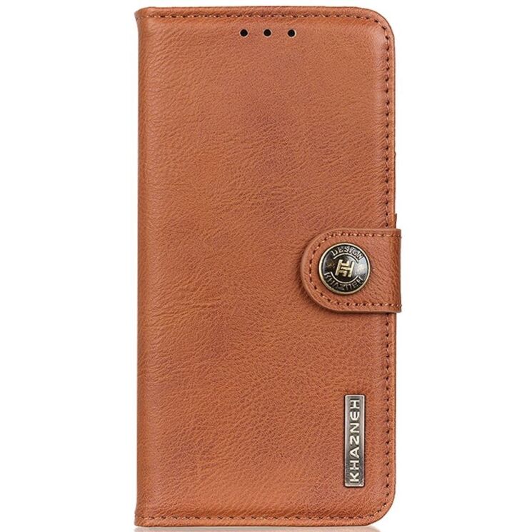 Чехол-книжка с застежкой KHAZNEH Wallet Cover для Motorola Moto G200 - Brown: фото 2 из 8