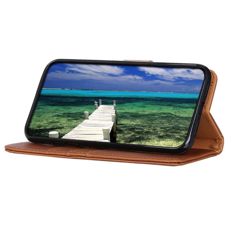 Чехол-книжка с застежкой KHAZNEH Wallet Cover для Motorola Moto G200 - Brown: фото 4 из 8
