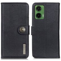 Чехол-книжка KHAZNEH Wallet Cover для Motorola Moto G35 - Black: фото 1 из 8