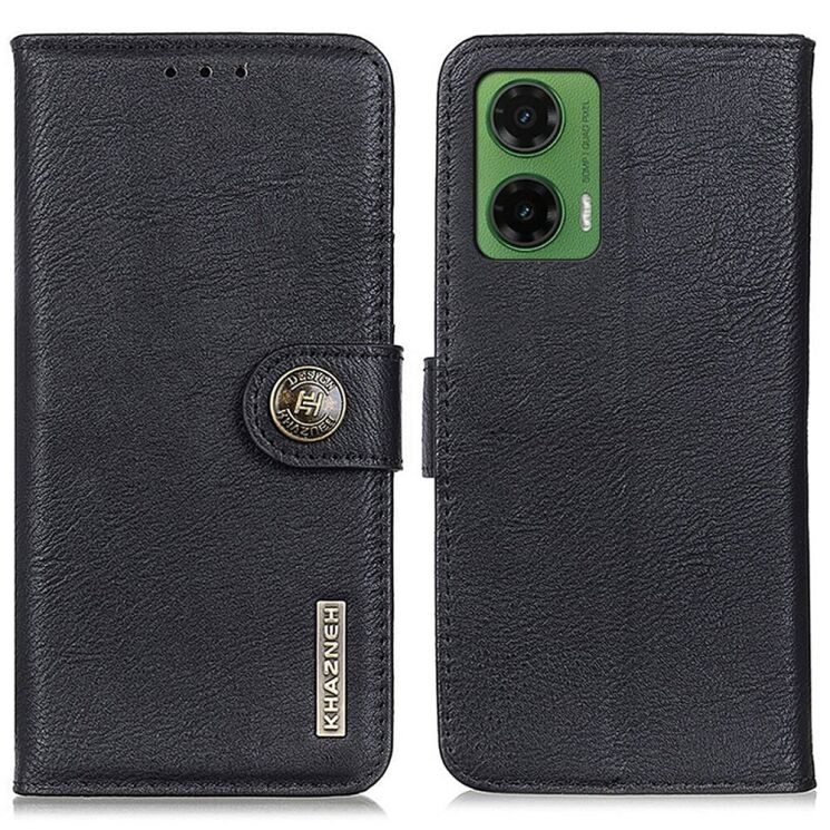 Чохол-книжка KHAZNEH Wallet Cover для Motorola Moto G35 - Black: фото 1 з 8