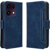 Чехол-книжка с карманами Deexe Wallet Stand для OPPO Reno 16 F/FS - Blue: фото 1 из 15