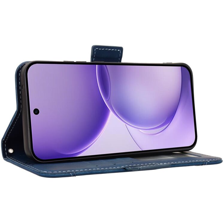 Чехол-книжка с карманами Deexe Wallet Stand для OPPO Reno 16 F/FS - Blue (413401L) Чехол-книжка с карманами Deexe Wallet Stand для OPPO Reno 16 F/FS - Blue: фото 5 из 15