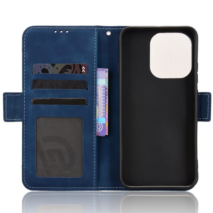 Чехол-книжка с карманами Deexe Wallet Stand для OPPO Reno 16 F/FS - Blue (413401L) Чехол-книжка с карманами Deexe Wallet Stand для OPPO Reno 16 F/FS - Blue: фото 3 из 15